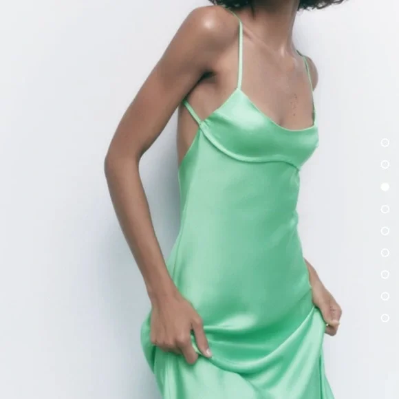 Zara satin effect cut out dress 🤍 - Picture 3 of 7